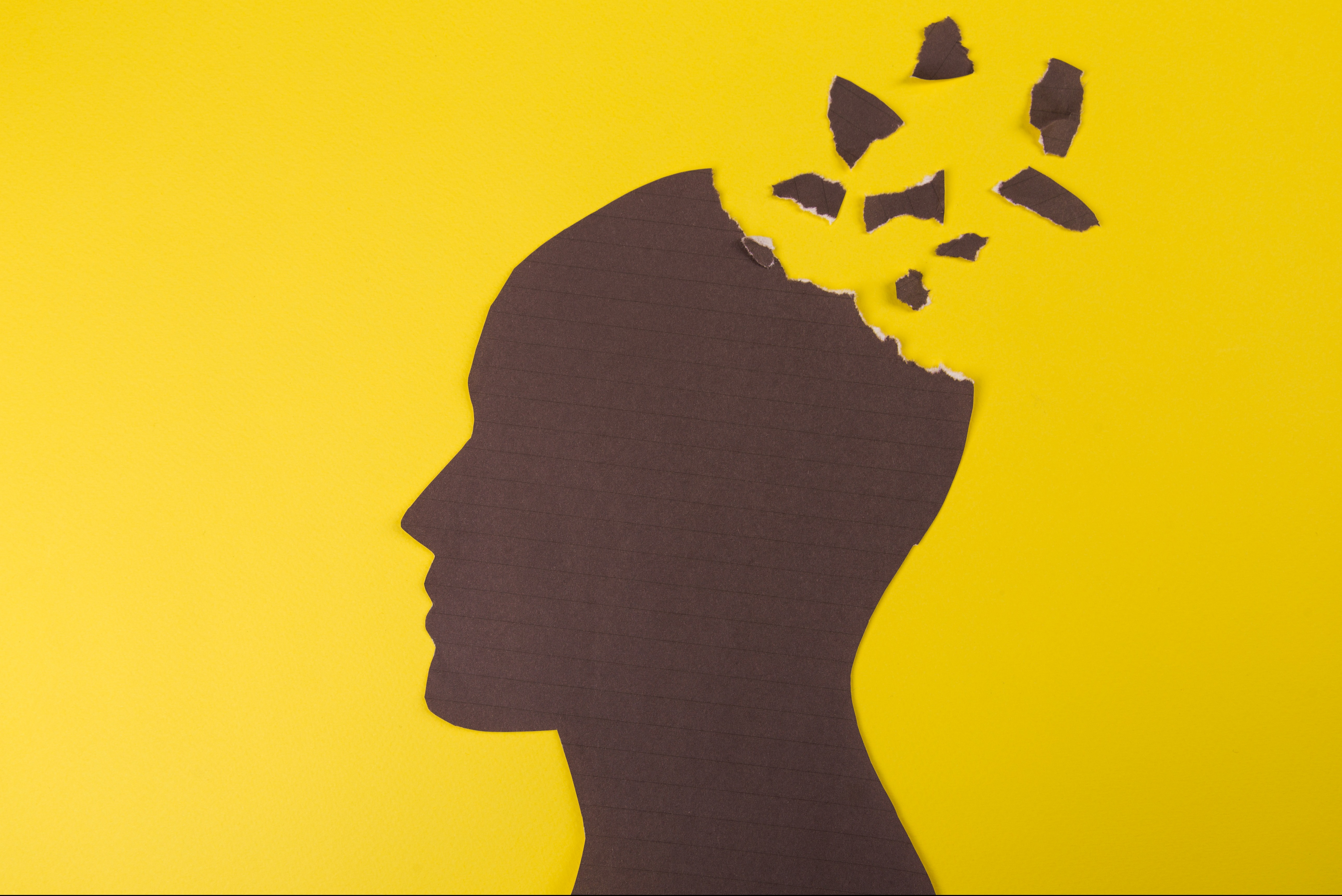 Hersens die deel verliezen 